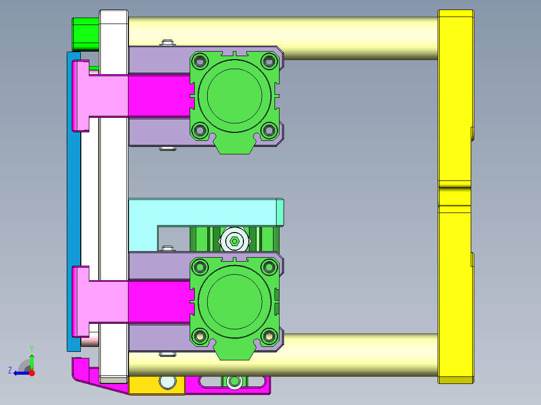 HAZEL-C笔记本CNC工装夹具三维模型-CNC1-0512右视图