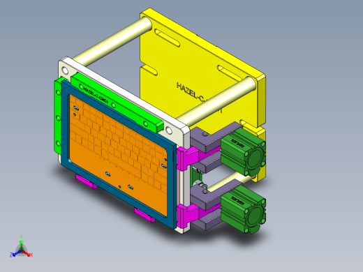 HAZEL-C笔记本CNC工装夹具三维模型-CNC1-0512正等轴测缩略图