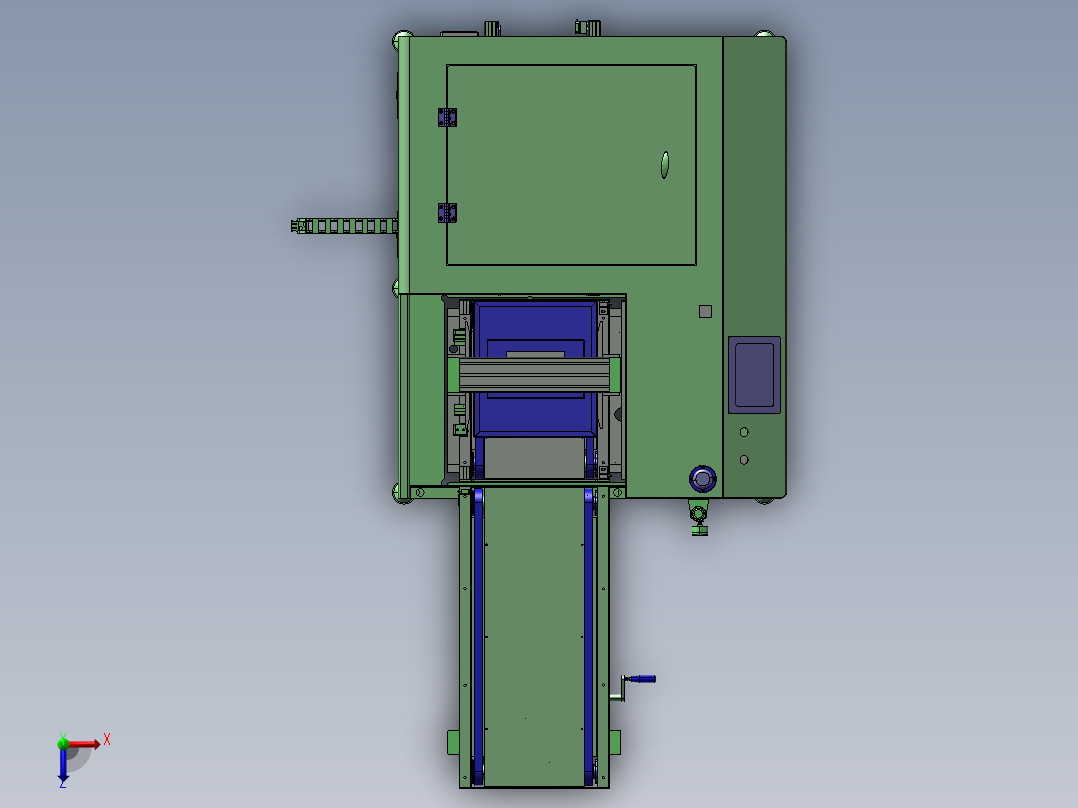 全自动吸送上板一体机俯视图
