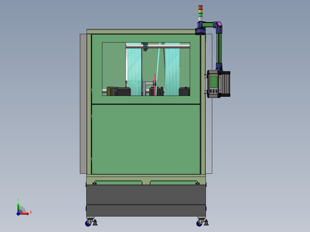 卷管打孔设备sw17可编辑前视图