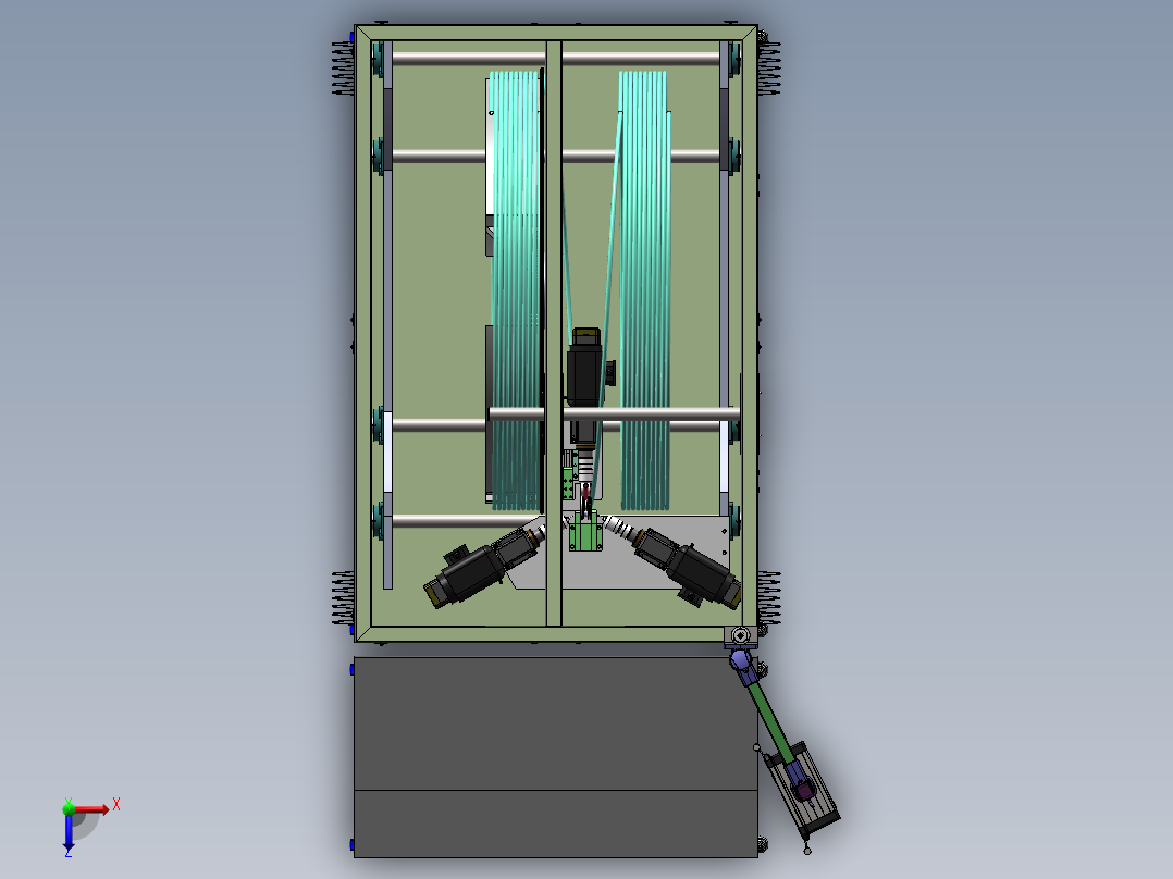 卷管打孔设备sw17可编辑俯视图