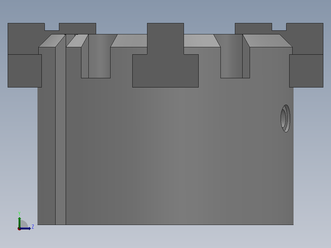 气动夹爪 MHS4系列 7款左视图