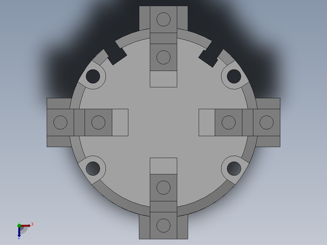 气动夹爪 MHS4系列 7款俯视图