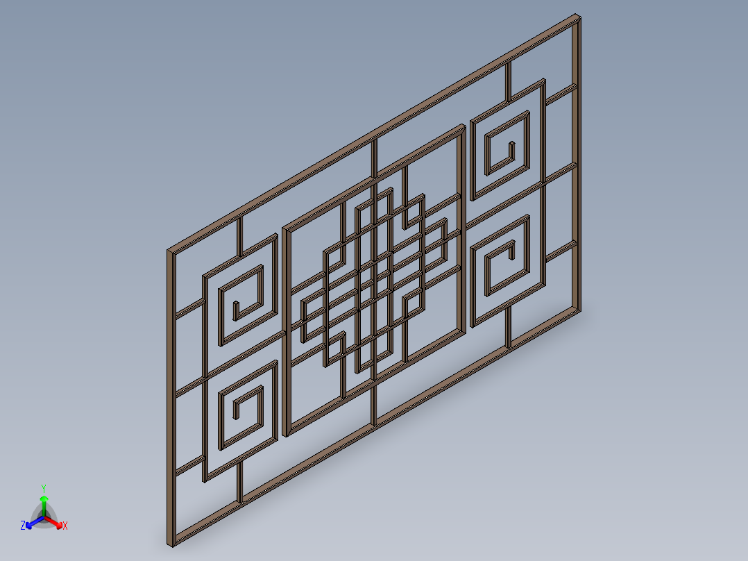护栏断面 (2)正等轴测图