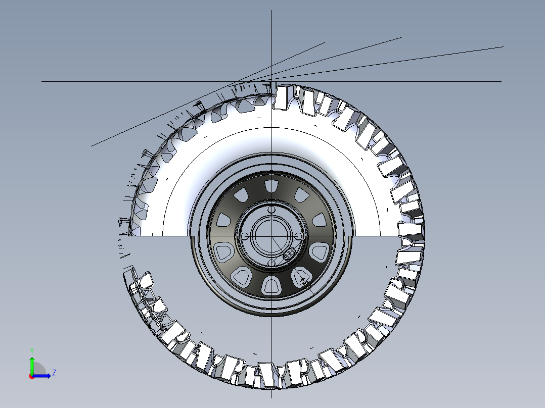 轮胎、车轮、轮毂(50)左视图