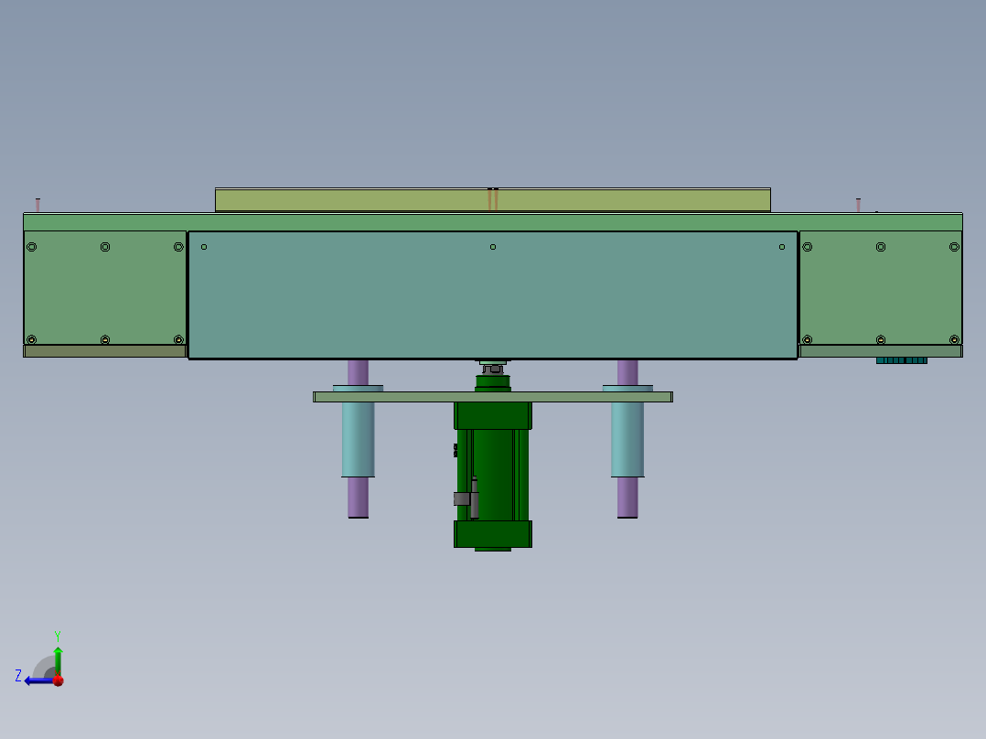 YS-5940 医药包装瓶灭菌输送线前视图