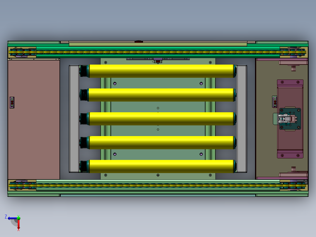 YS-5940 医药包装瓶灭菌输送线俯视图