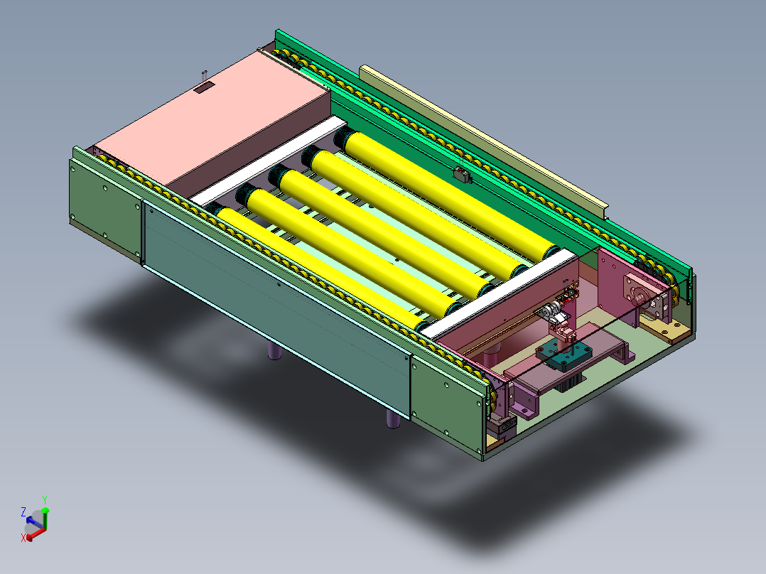 YS-5940 医药包装瓶灭菌输送线正等轴测图