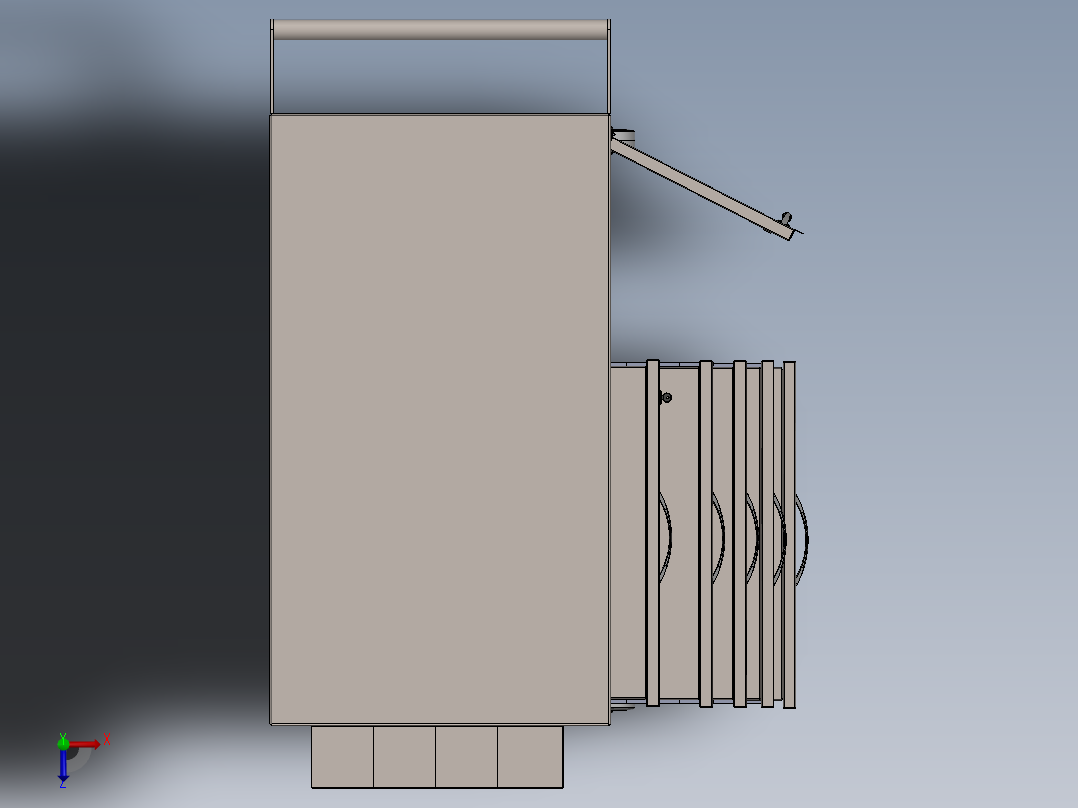 货架、五抽屉工具柜俯视图