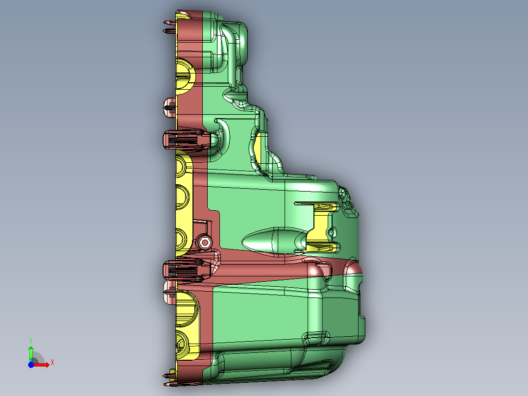 壳体三维数模前视图