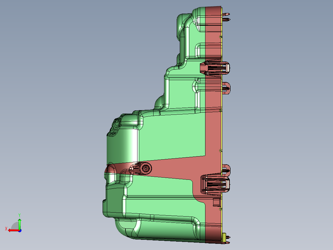 壳体三维数模后视图