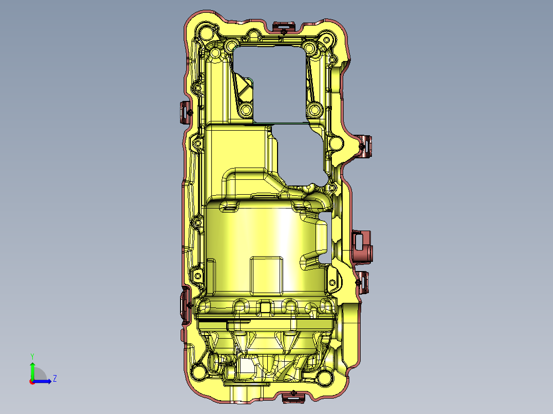 壳体三维数模左视图
