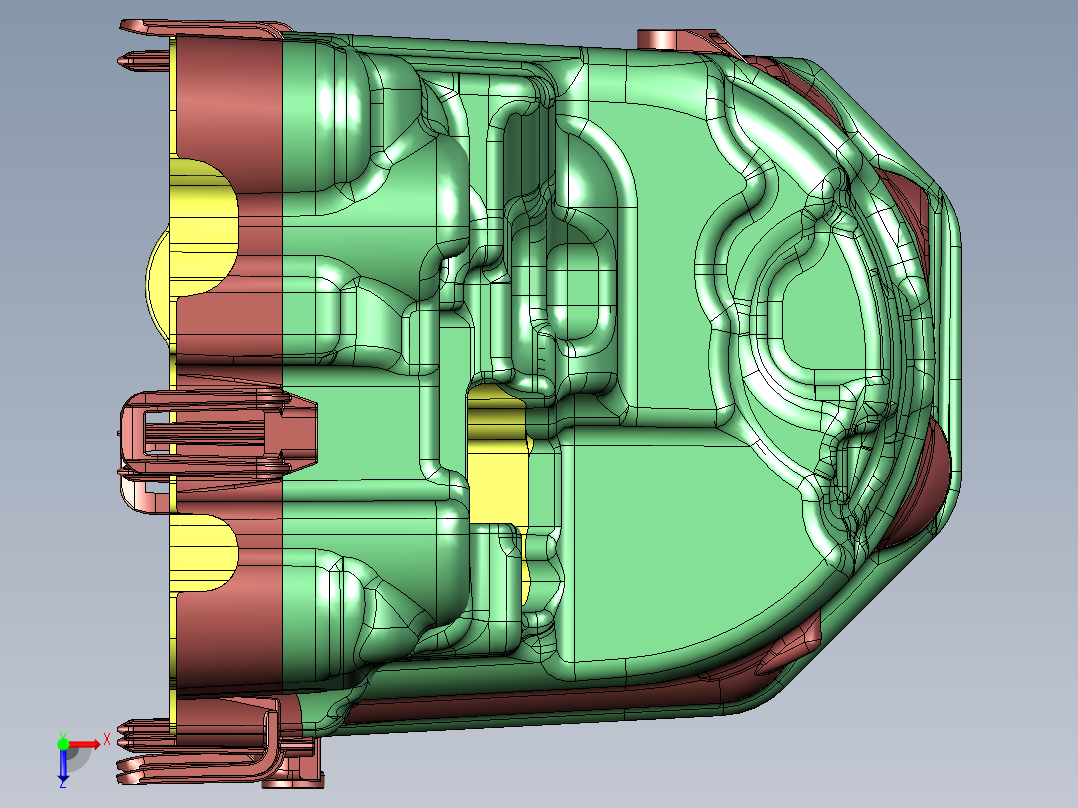 壳体三维数模俯视图