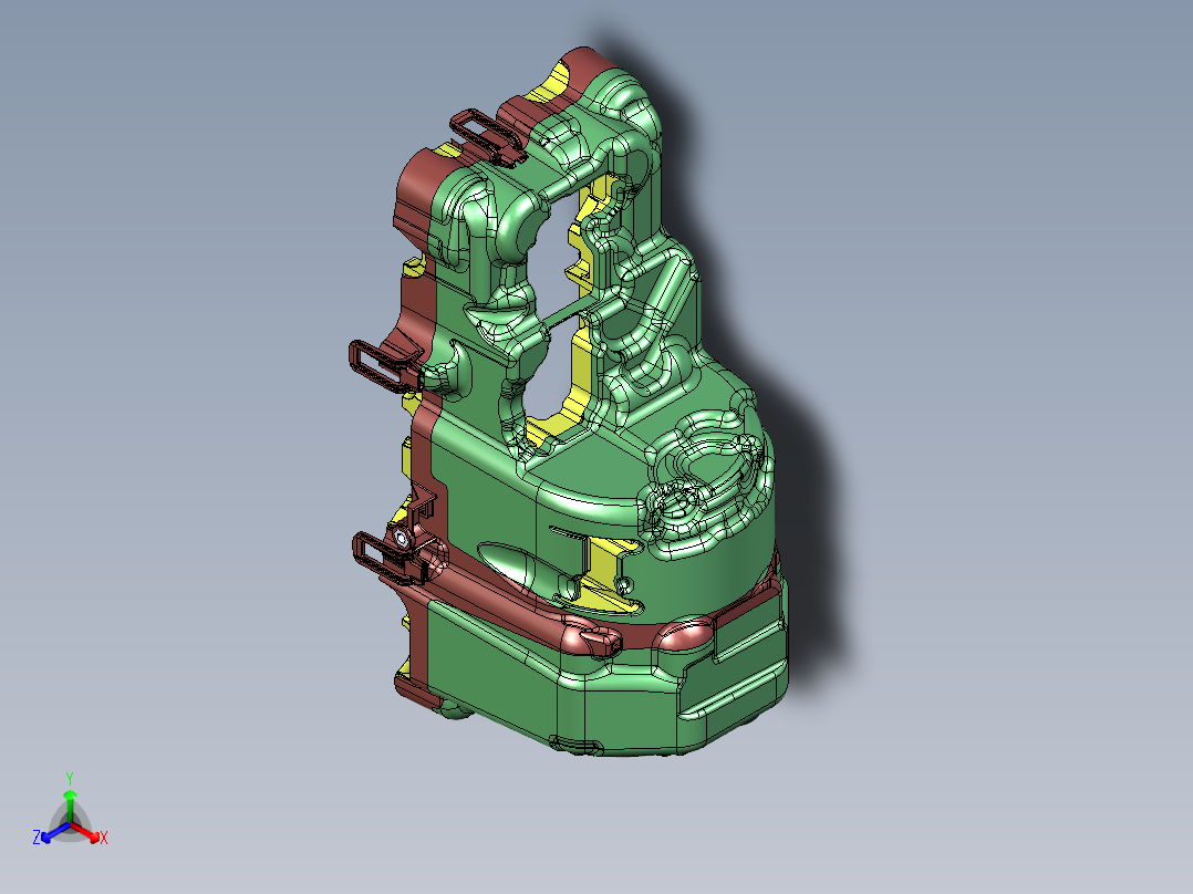 壳体三维数模正等轴测图