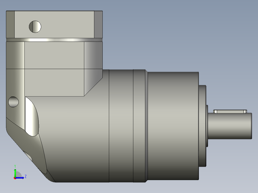 ZLR090-L1直角行星减速机ZLR090D-L1-5-S2-P2-19-70-90-M5-45左视图