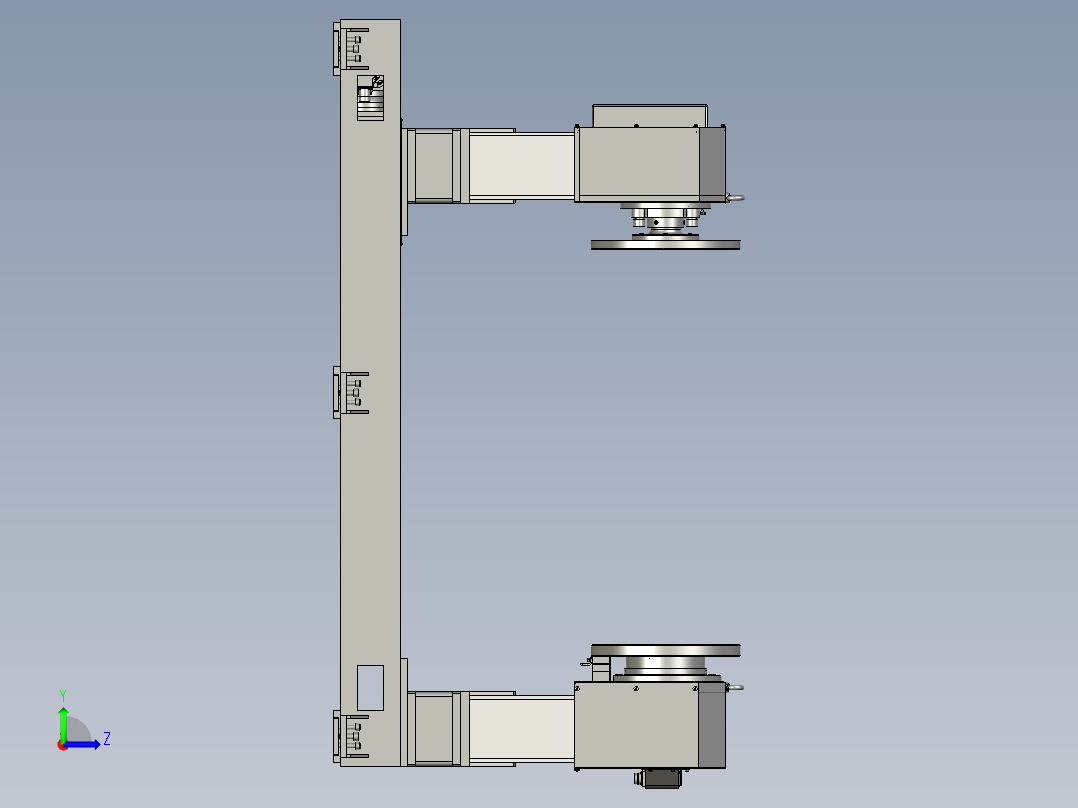 机器人钢结构焊接工作站左视图