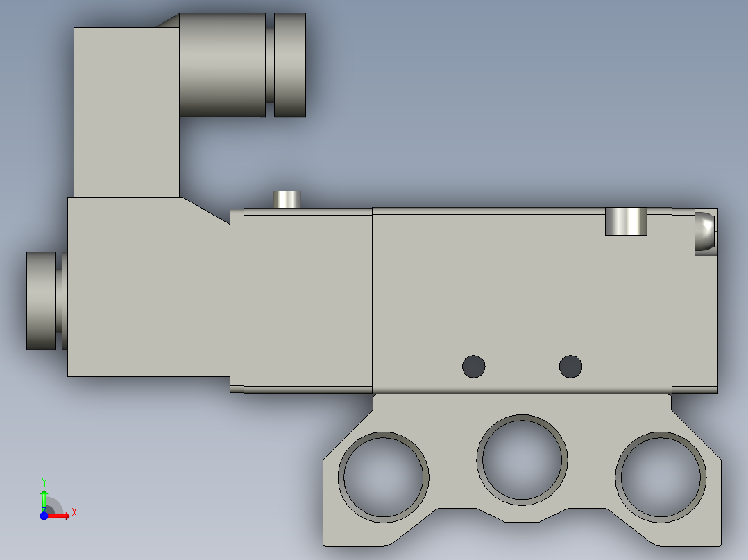 电磁阀-座组件-4V1006A-100M4F-1前视图
