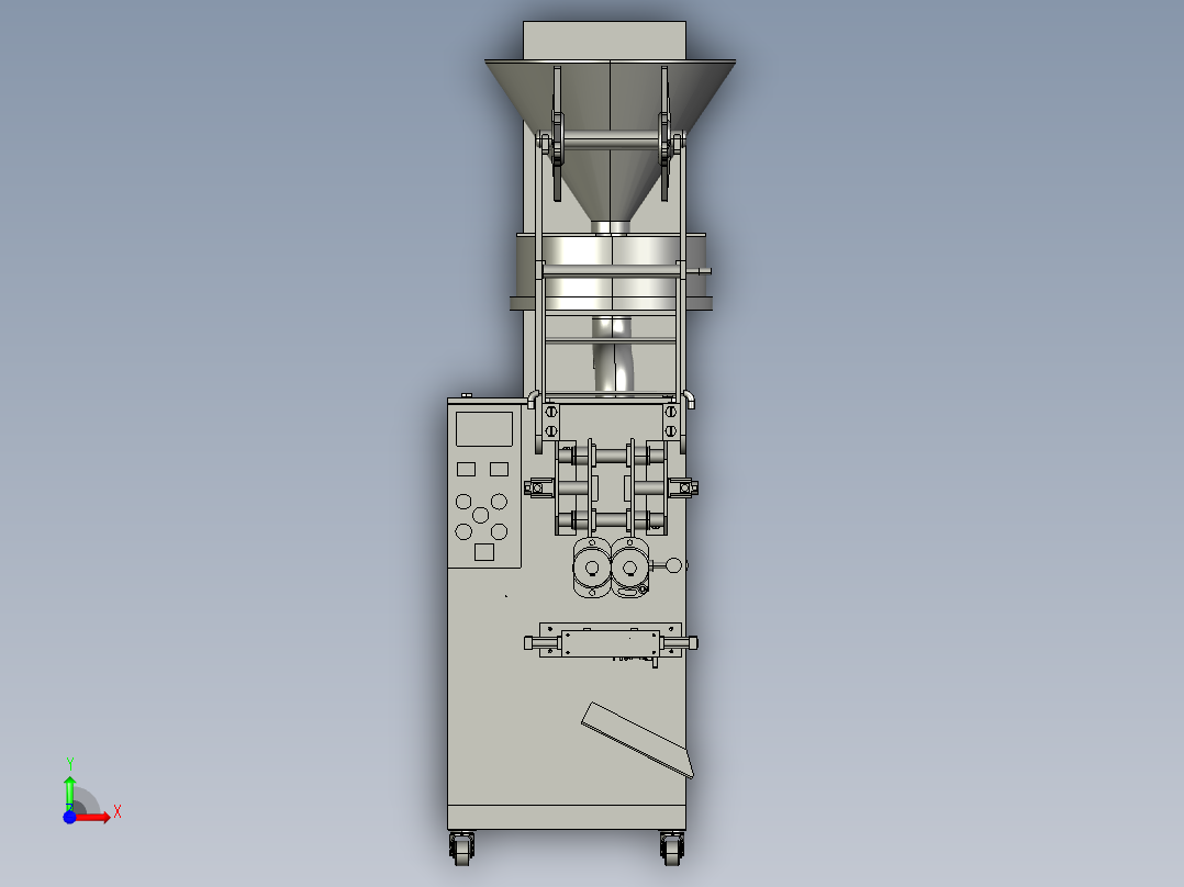 全自动颗粒粉末包装机械前视图