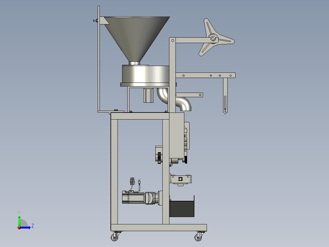 全自动颗粒粉末包装机械左视图