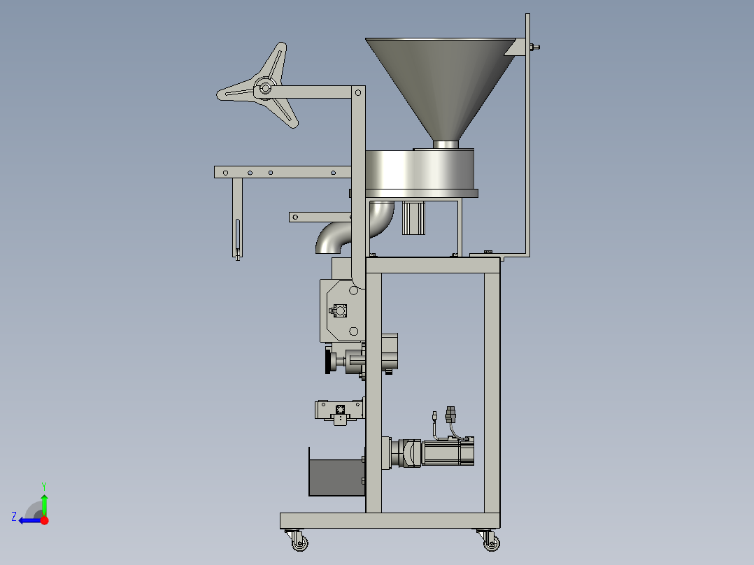 全自动颗粒粉末包装机械右视图