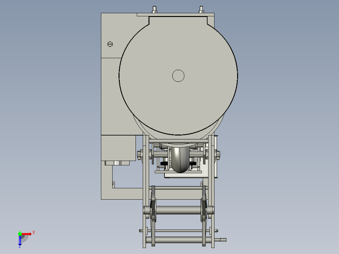全自动颗粒粉末包装机械俯视图