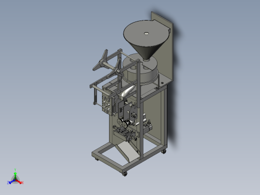 全自动颗粒粉末包装机械正等轴测缩略图