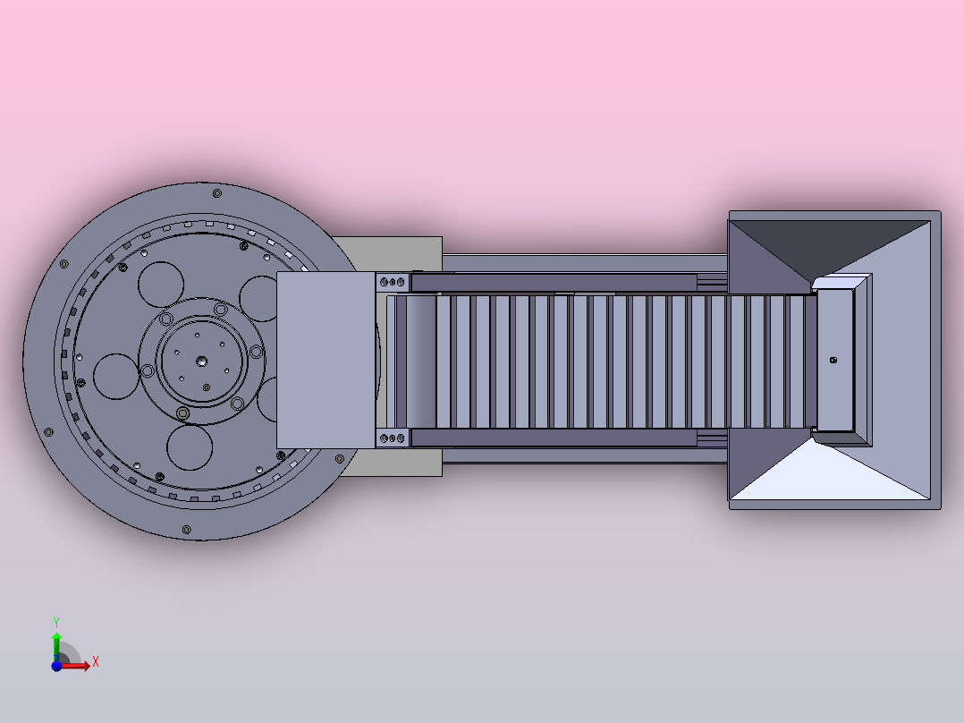秸秆压块机三维SW+二维CAD前视图