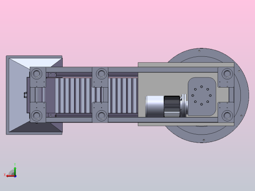 秸秆压块机三维SW+二维CAD后视缩略图