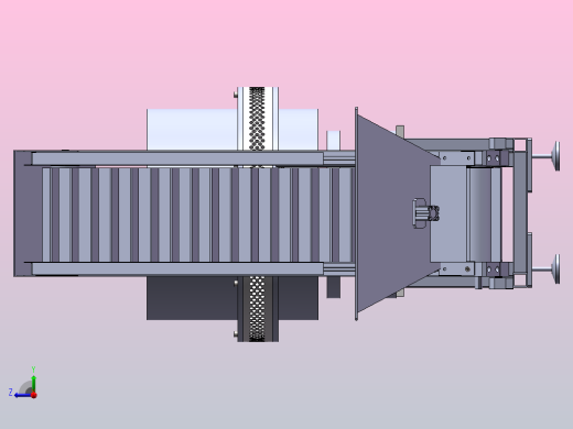 秸秆压块机三维SW+二维CAD右视缩略图