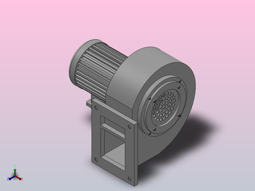 LF-400[LF-400]高速风机正等轴测图