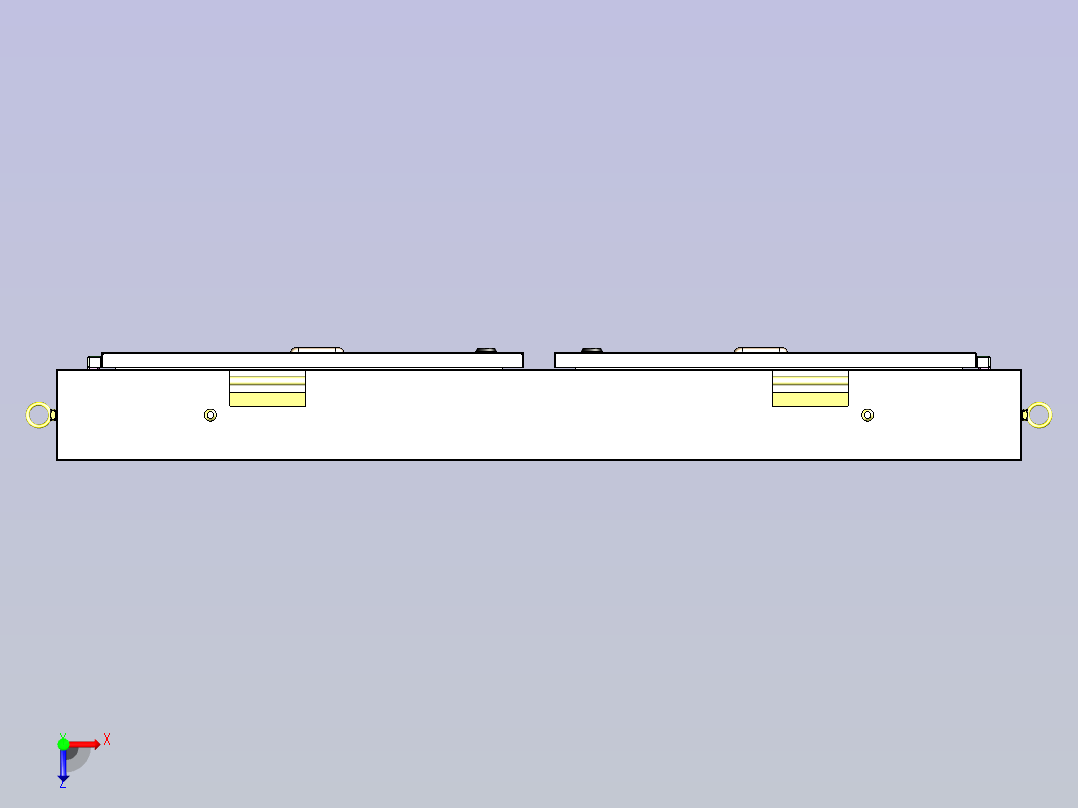 3D-P16防水箱体三维模型俯视图