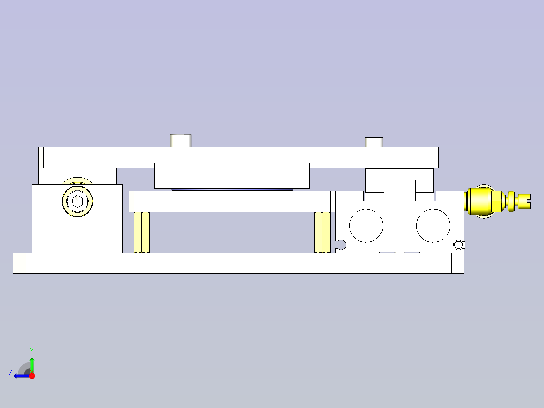 一种夹紧夹具3D图纸右视图