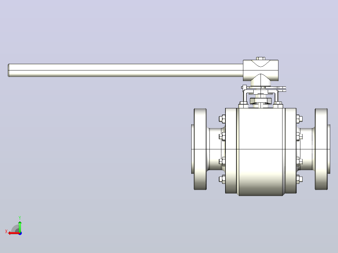DN80-CLASS600Lb锻钢浮动球阀[DN80-CLASS600Lb]后视图