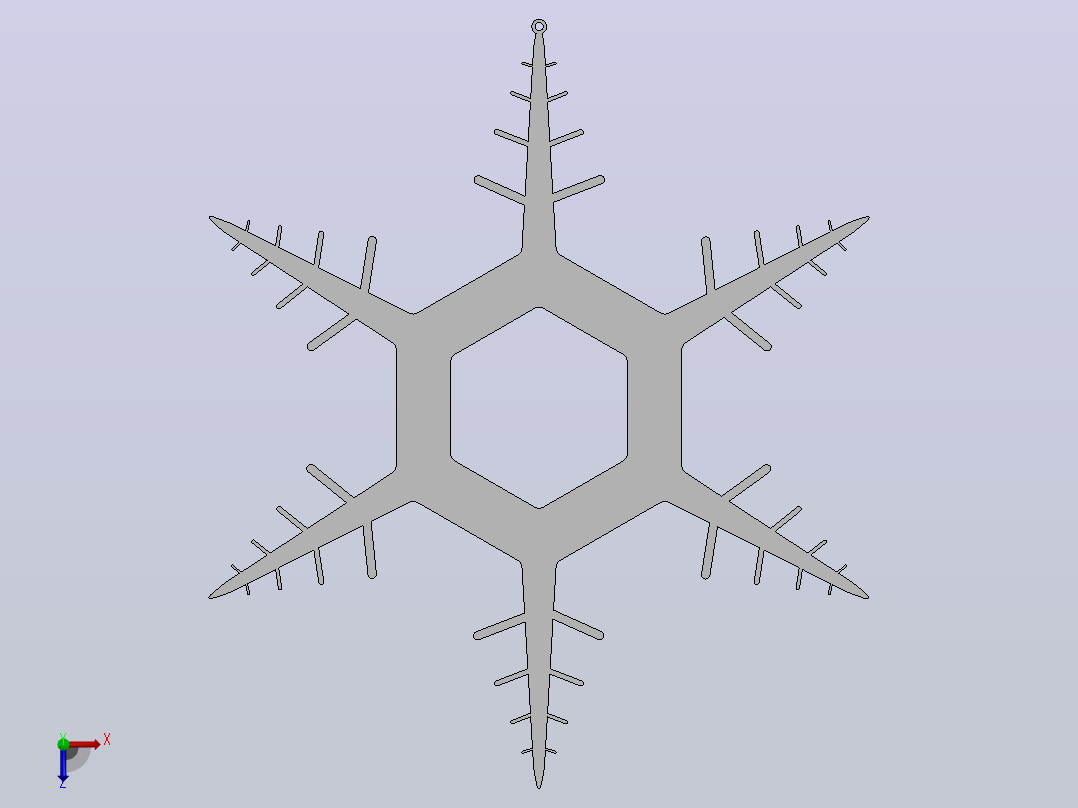 雪花圣诞俯视图