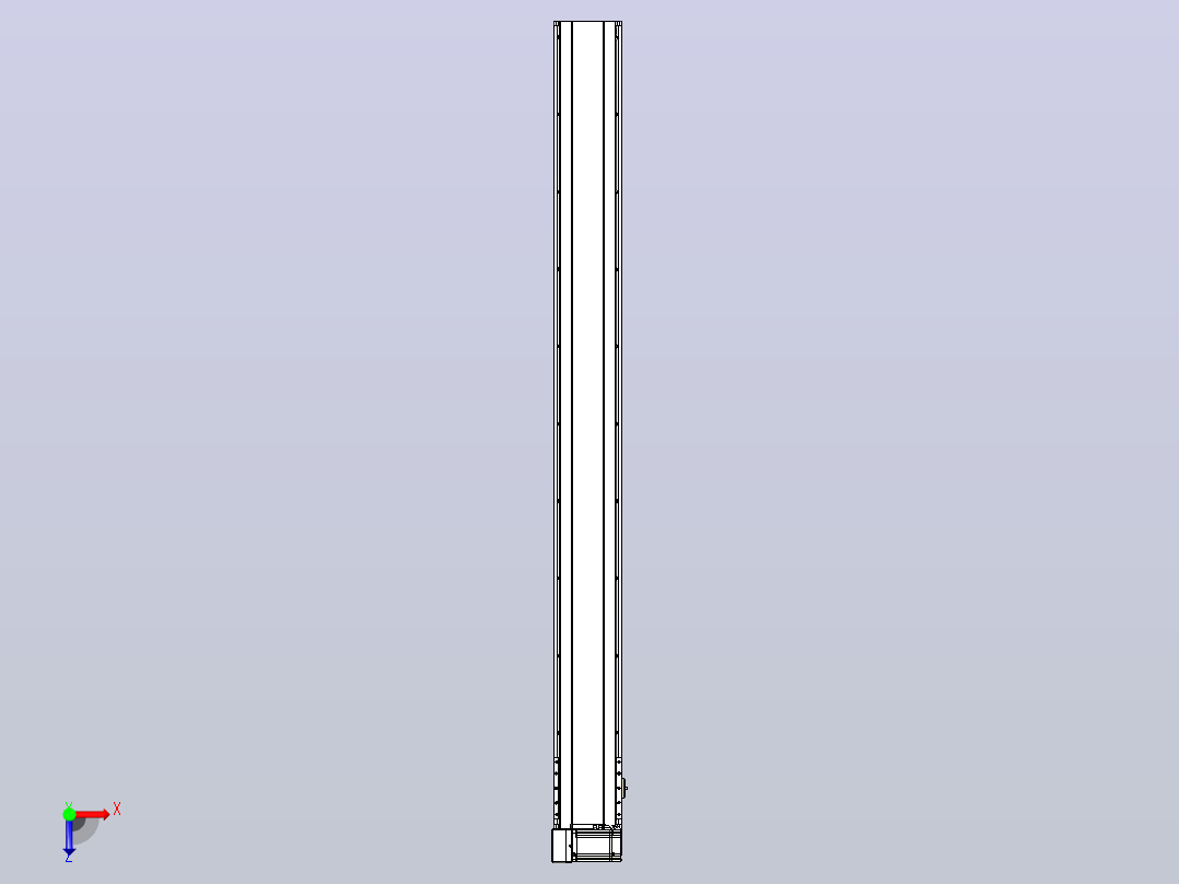 皮带直线轴半封闭可选导轨TPA-HNB-175D-140-L1800-LU-C-P75-N3俯视图