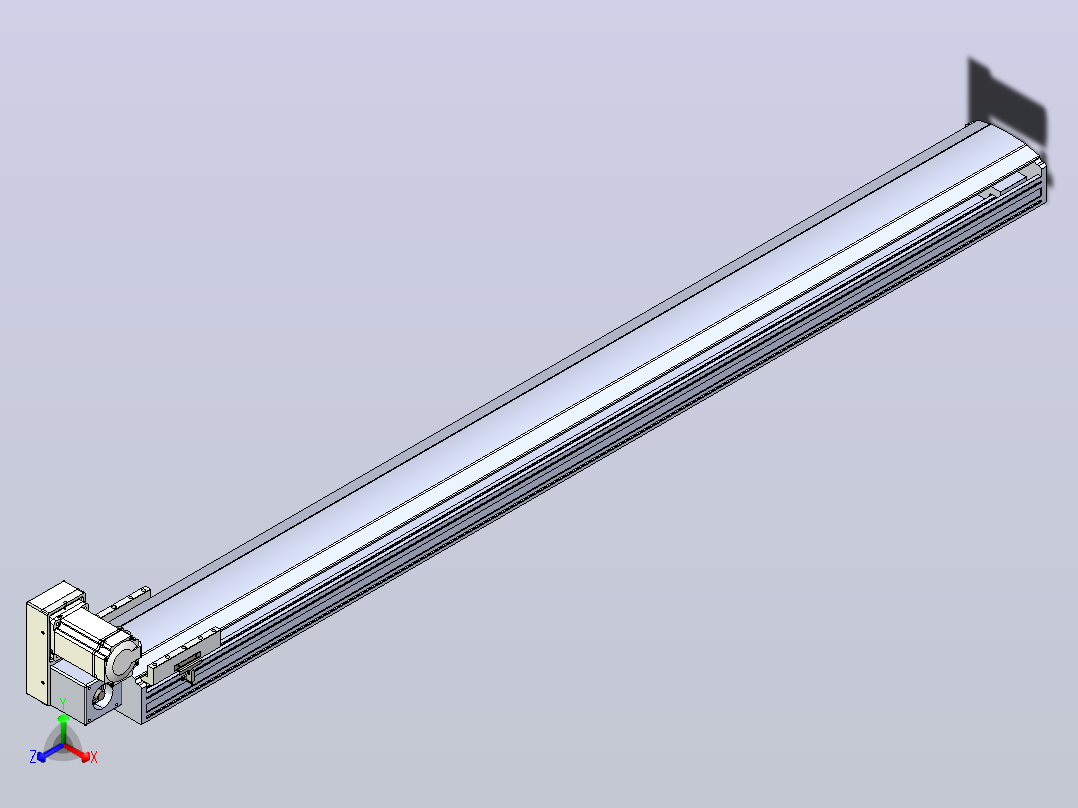 皮带直线轴半封闭可选导轨TPA-HNB-175D-140-L1800-LU-C-P75-N3正等轴测图