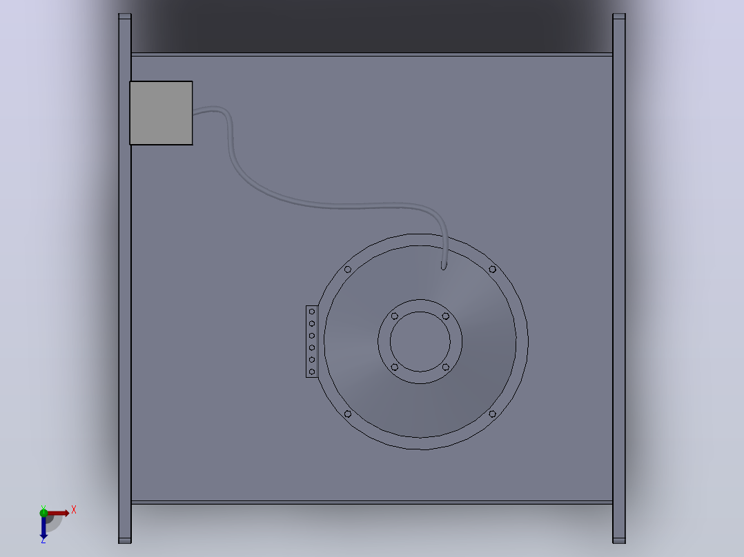 EKR800×500C3 EKR800×500E3 EKR800×500F3方形管道风机[EKR800×500F3]俯视图