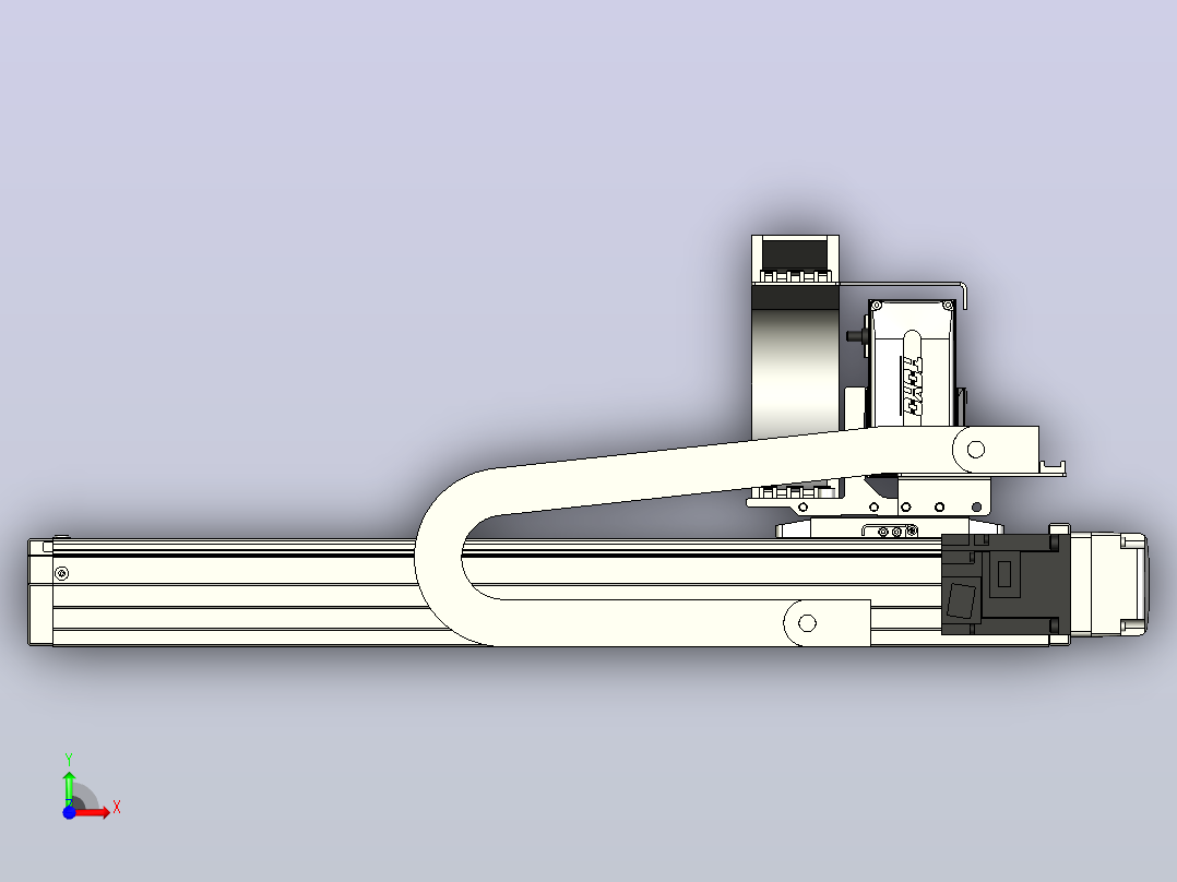 XYGT320-A4-400-250-M-C-0001负载5-8KG XY丝杆模组 内嵌式 XYGT320-A4 替换东佑达TOYO直线滑台模组前视图