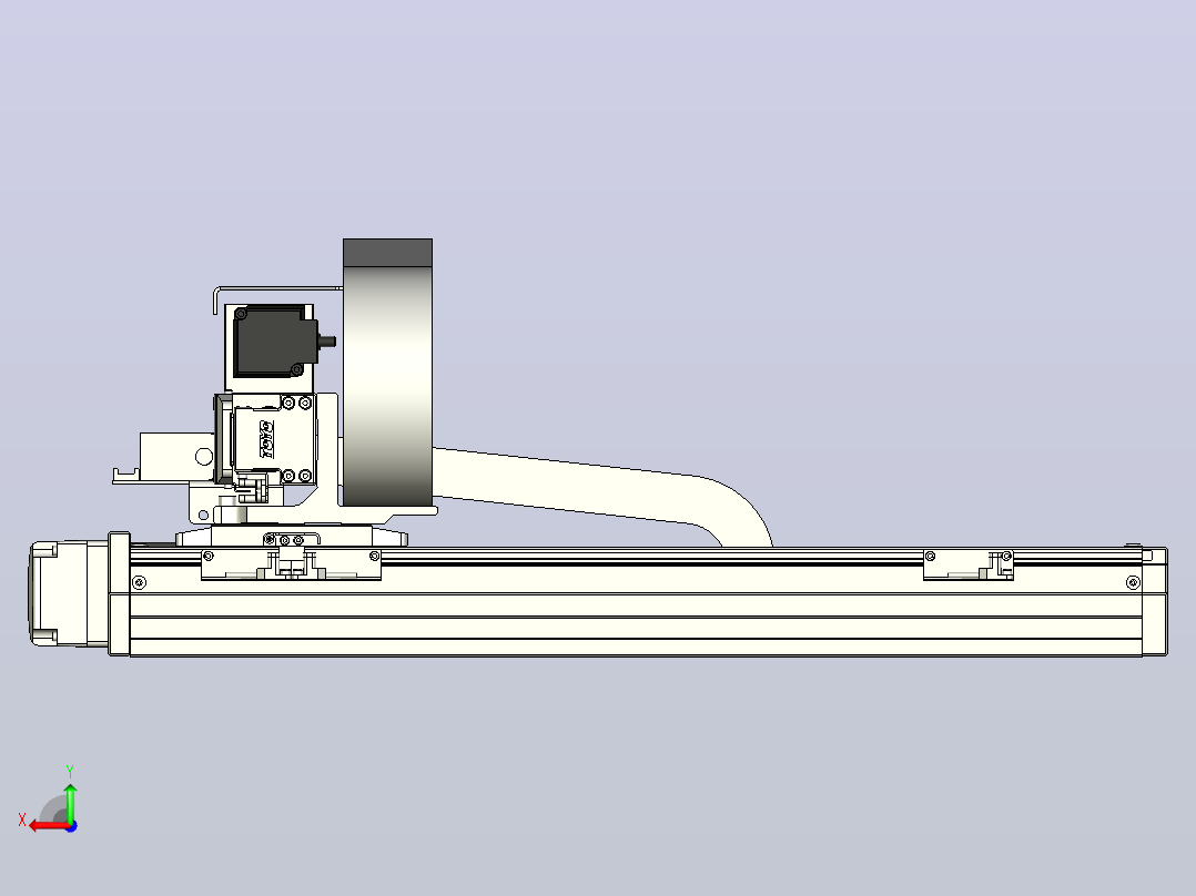 XYGT320-A4-400-250-M-C-0001负载5-8KG XY丝杆模组 内嵌式 XYGT320-A4 替换东佑达TOYO直线滑台模组后视图