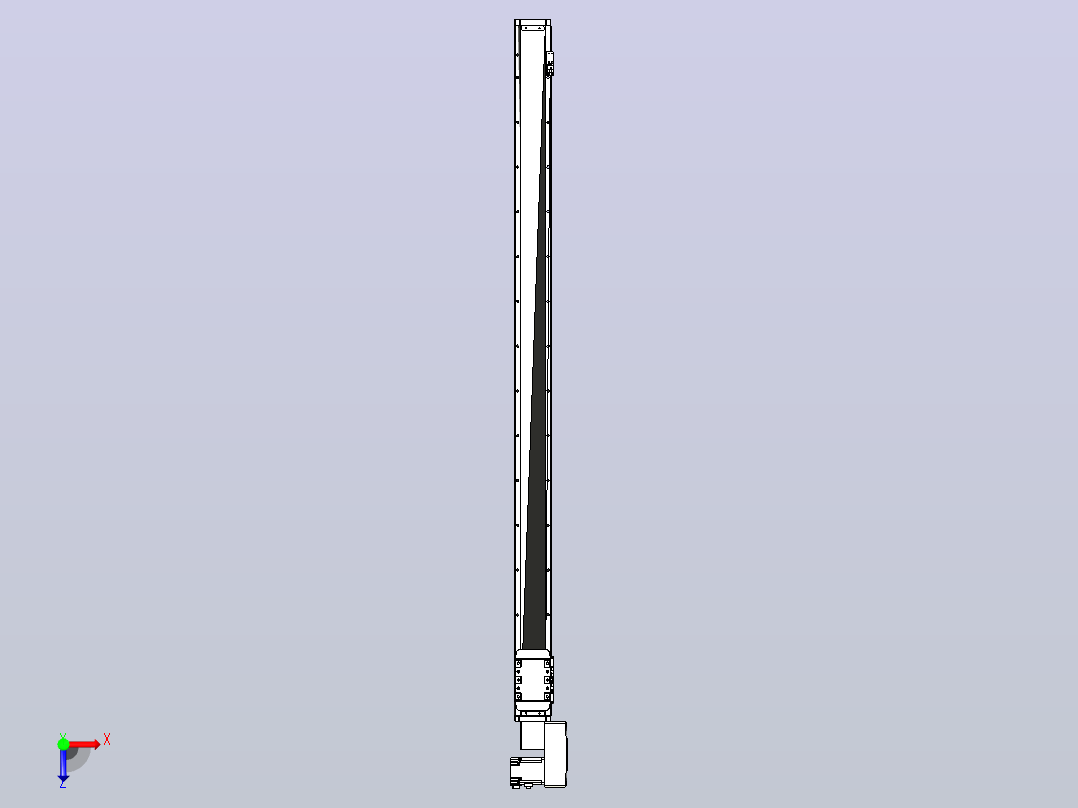 机器人皮带驱动直线轴TPA-GCB-80-P60-L1350-QR-M20-N3俯视图