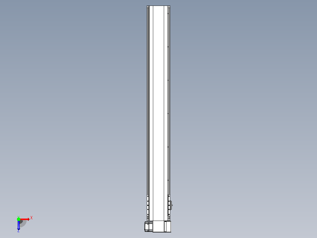 皮带直线轴半封闭可选导轨TPA-HNB-140D-120-L1050-RP-Y-P40-N3俯视图