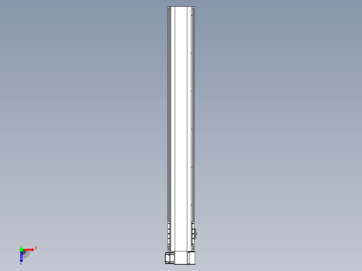 皮带直线轴半封闭可选导轨TPA-HNB-140D-120-L1050-RP-Y-P40-N3俯视缩略图