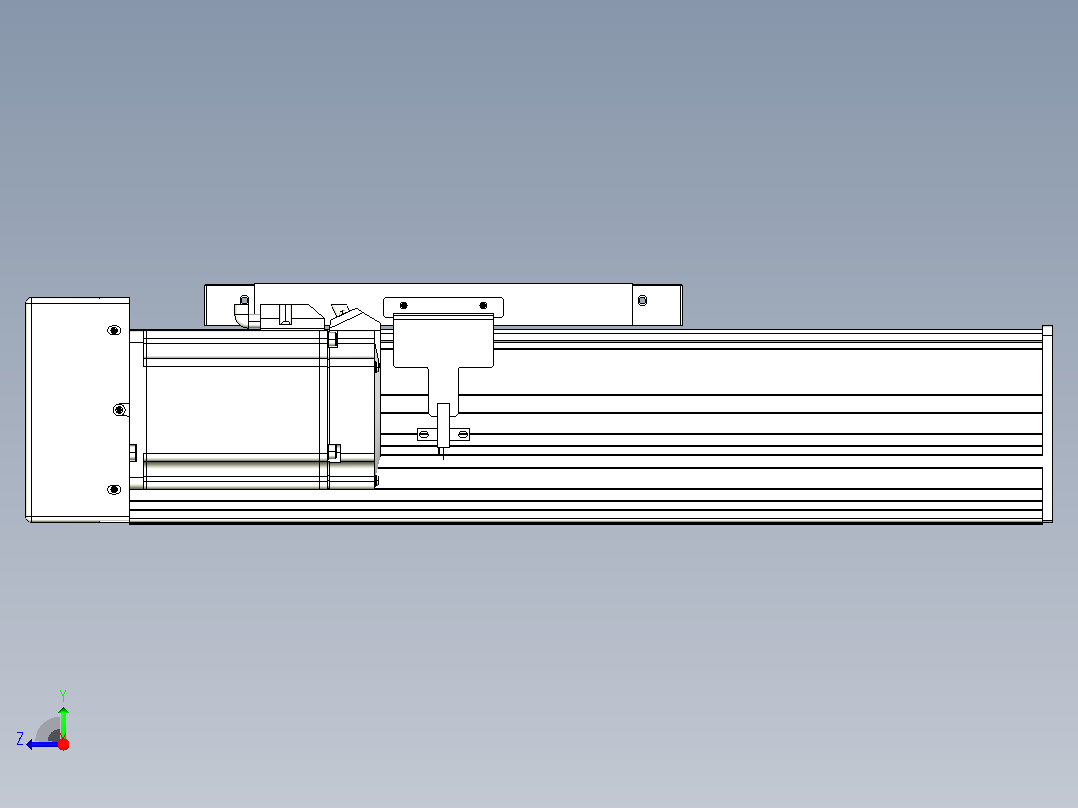 滚珠丝杠直线轴带导轨全封闭TPA-HCR-202D-2510C-L150-MR-Y-P75-N3右视图