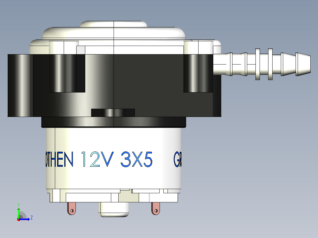 12V DC Grothen 3x5蠕动泵左视图