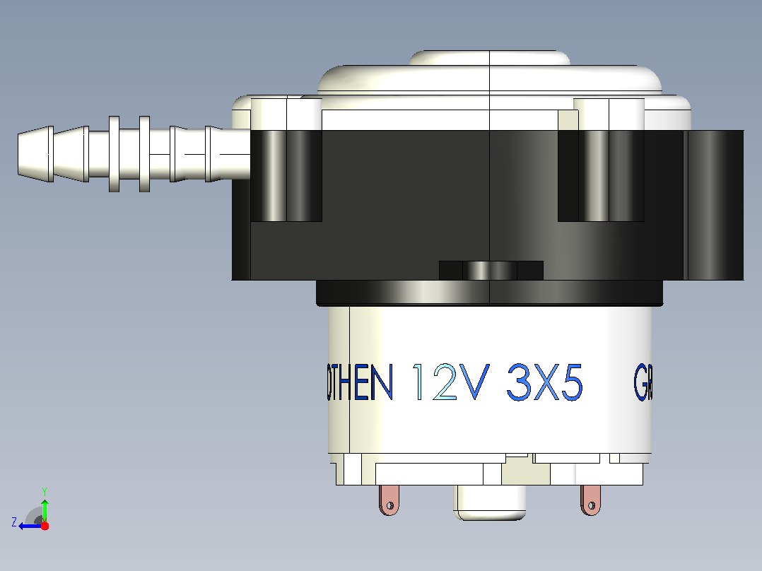 12V DC Grothen 3x5蠕动泵右视图