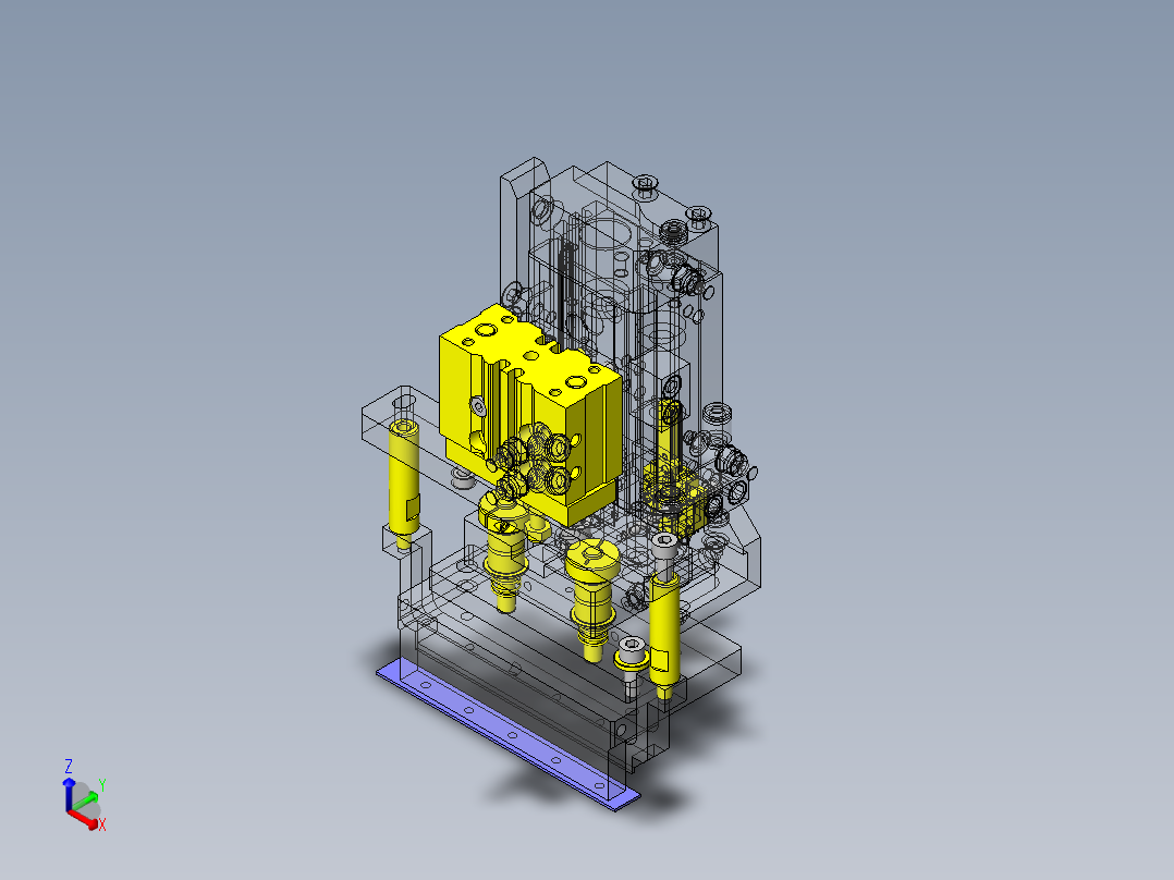 工件吸附头正等轴测图
