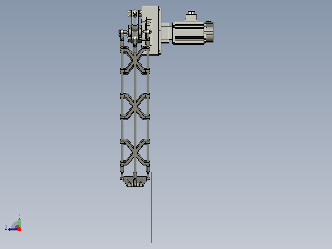 并联机器人D2-800右视图
