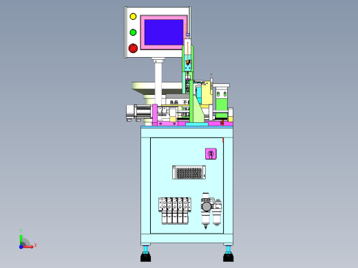 方块小孔检查机（含工程图sw19可编辑+bom）前视缩略图