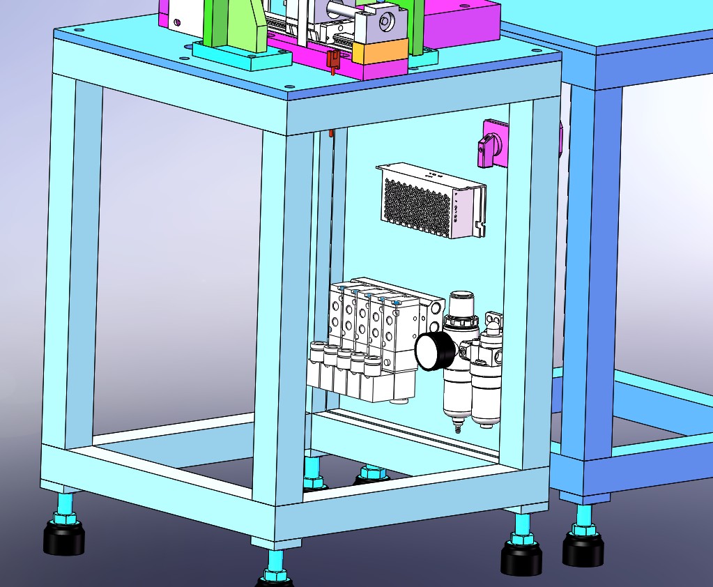 方块小孔检查机（含工程图sw19可编辑+bom）