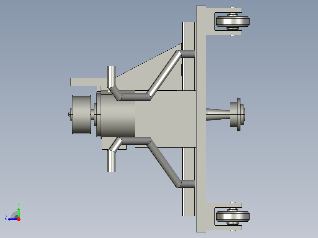 白菜收获机的设计含proe三维及11张CAD图-120右视图